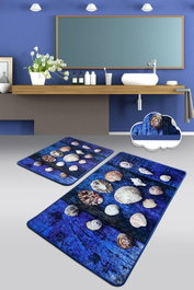 Mijölnir Juego de alfombras de baño Seashell Multicolor